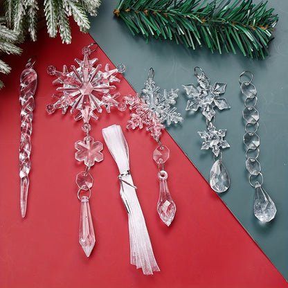 Christmas Snowflake Fawn Acrylic Beads Set