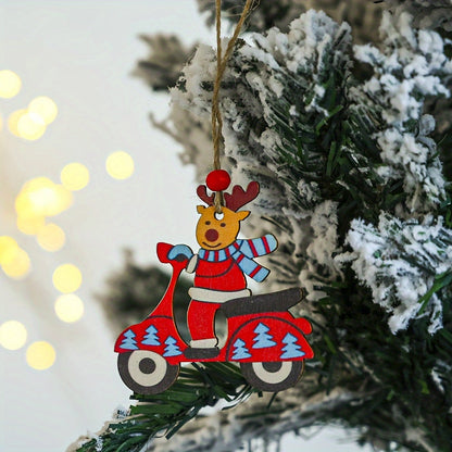 Wooden Merry Christmas Decorative Pendant