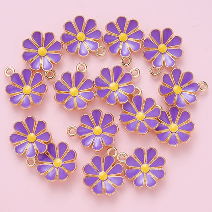 Colorful Daisy Flower Pendant Charms