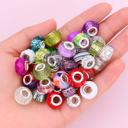 Resin Big Hole Beads Set