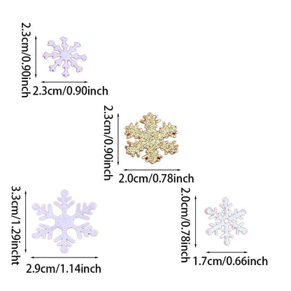 Gold & White Snowflake Polyester Decorations