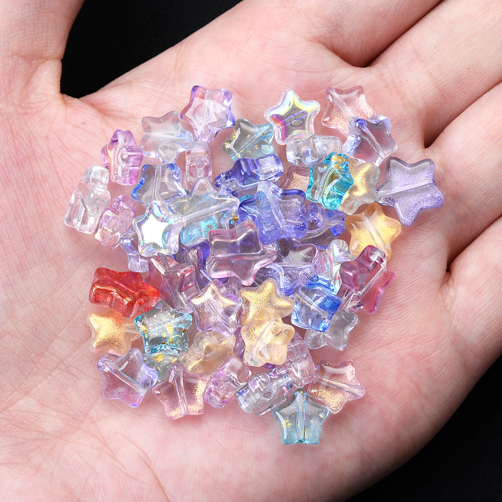 Multicolor Star Spacer Beads