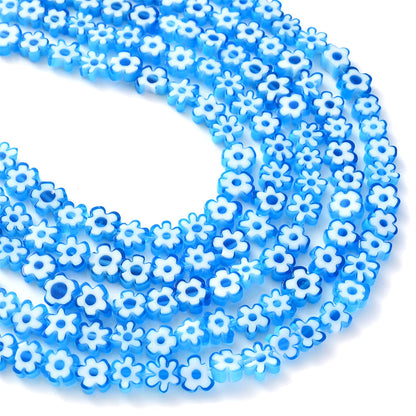 Daisy Lampwork Flower Beads