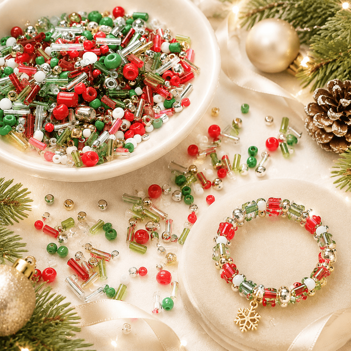 Christmas Glass Seed Beads