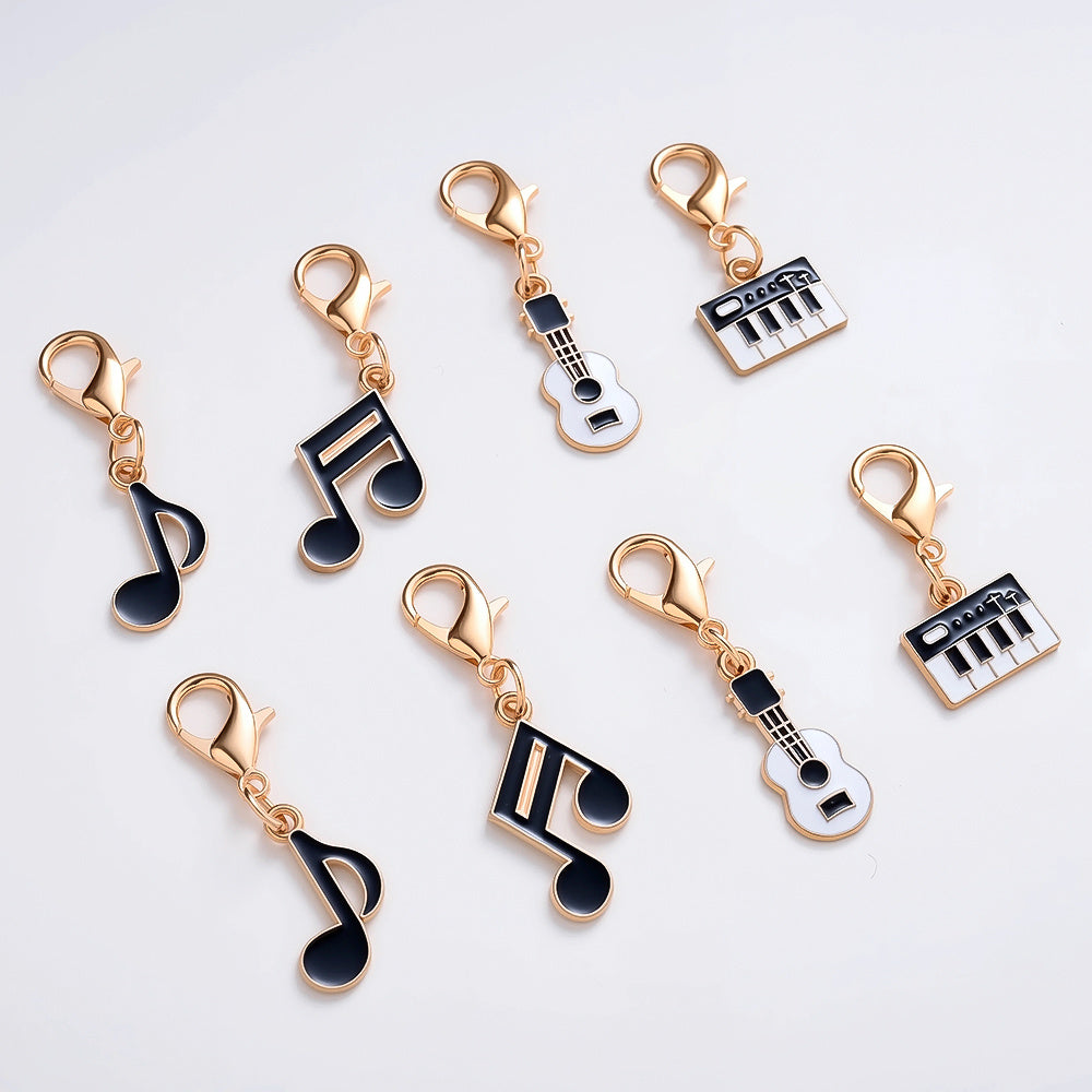Music-Themed Alloy Pendant Charms
