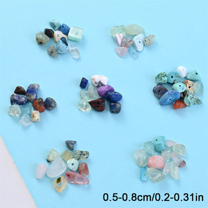 500-Piece 5-8 mm Mixed Irregular Natural Stone Chip Beads