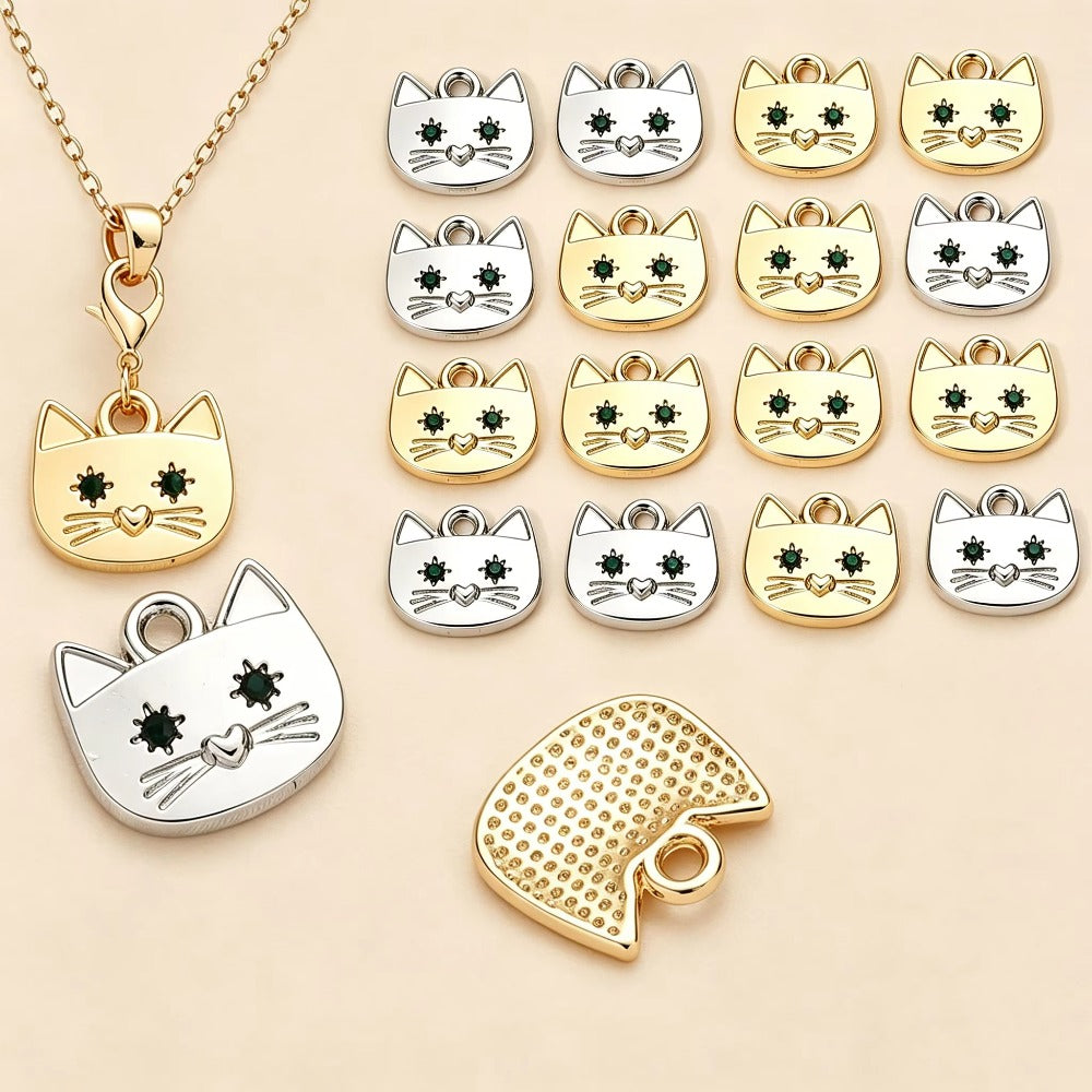 Cat Alloy Pendant Charms