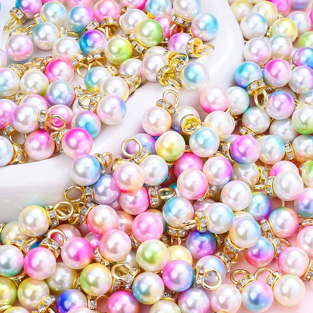 20-Piece 10 mm Iridescent Mermaid Bead Set