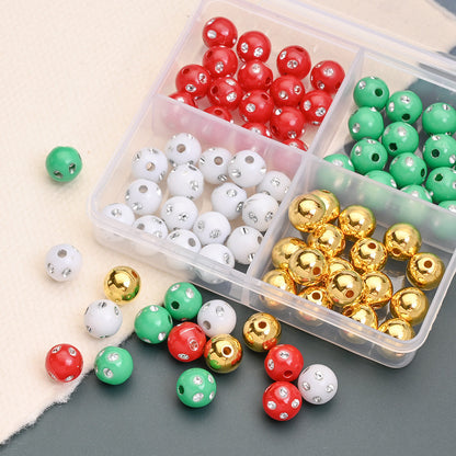 Red Green White Holiday Jewelry Making Bead Kit