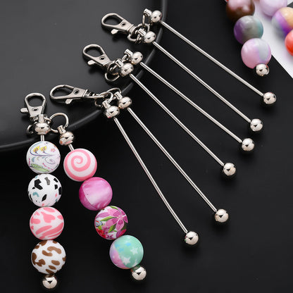 Double Blank Bar Beadable Keychain Set