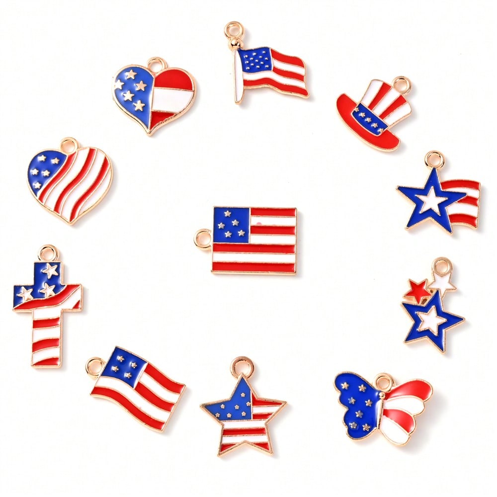Independence Day Alloy Pendant Charms