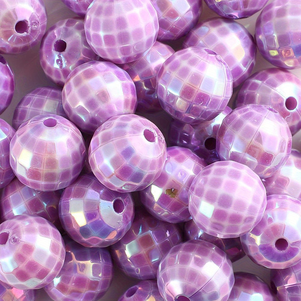 UV Faceted Round Acrylic Beads