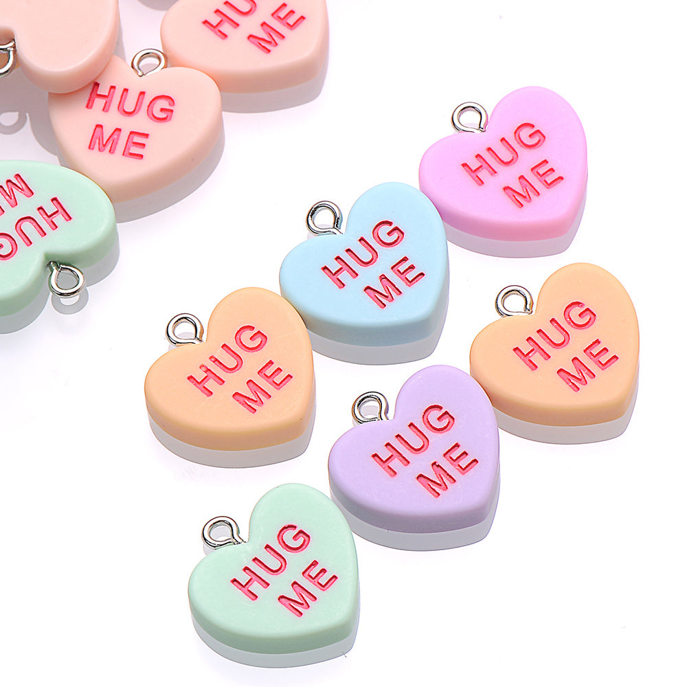 Sweet Heart Resin Pendants