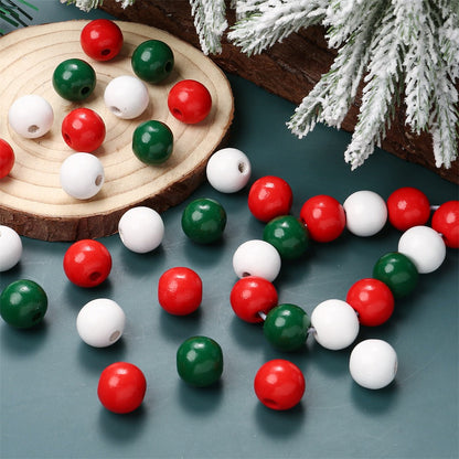 Mixed Color Round Wooden Beads