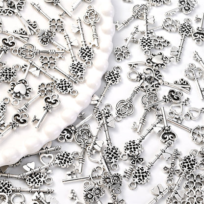 Retro White K Zinc Alloy Pendant Charms