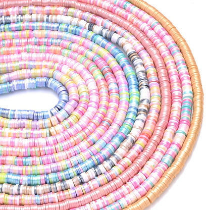 Flat Round Polymer Clay Beads