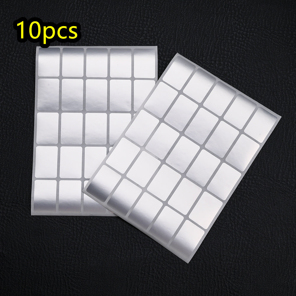 Silvery Waterproof Label Stickers