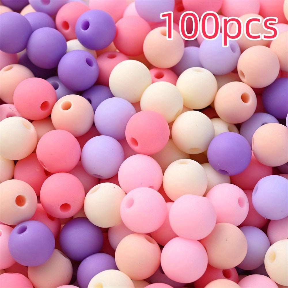 Color Series Matte Round Acrylic Spacer Beads
