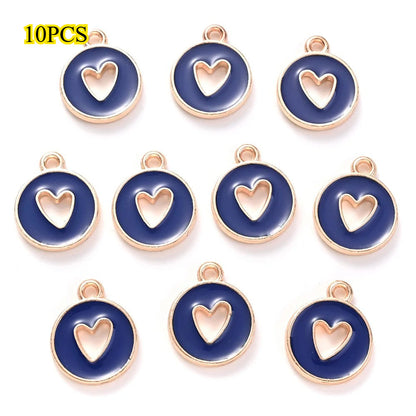 Valentine's Day Round Openwork Heart Alloy Charms