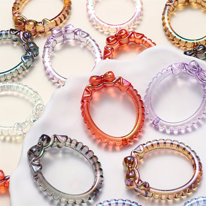 Wave Line Hollow Resin Beads