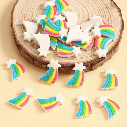 Rainbow Star Resin Patches