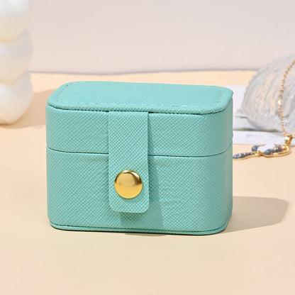 6.5x5x4 cm Portable Faux Leather Jewelry Storage Box