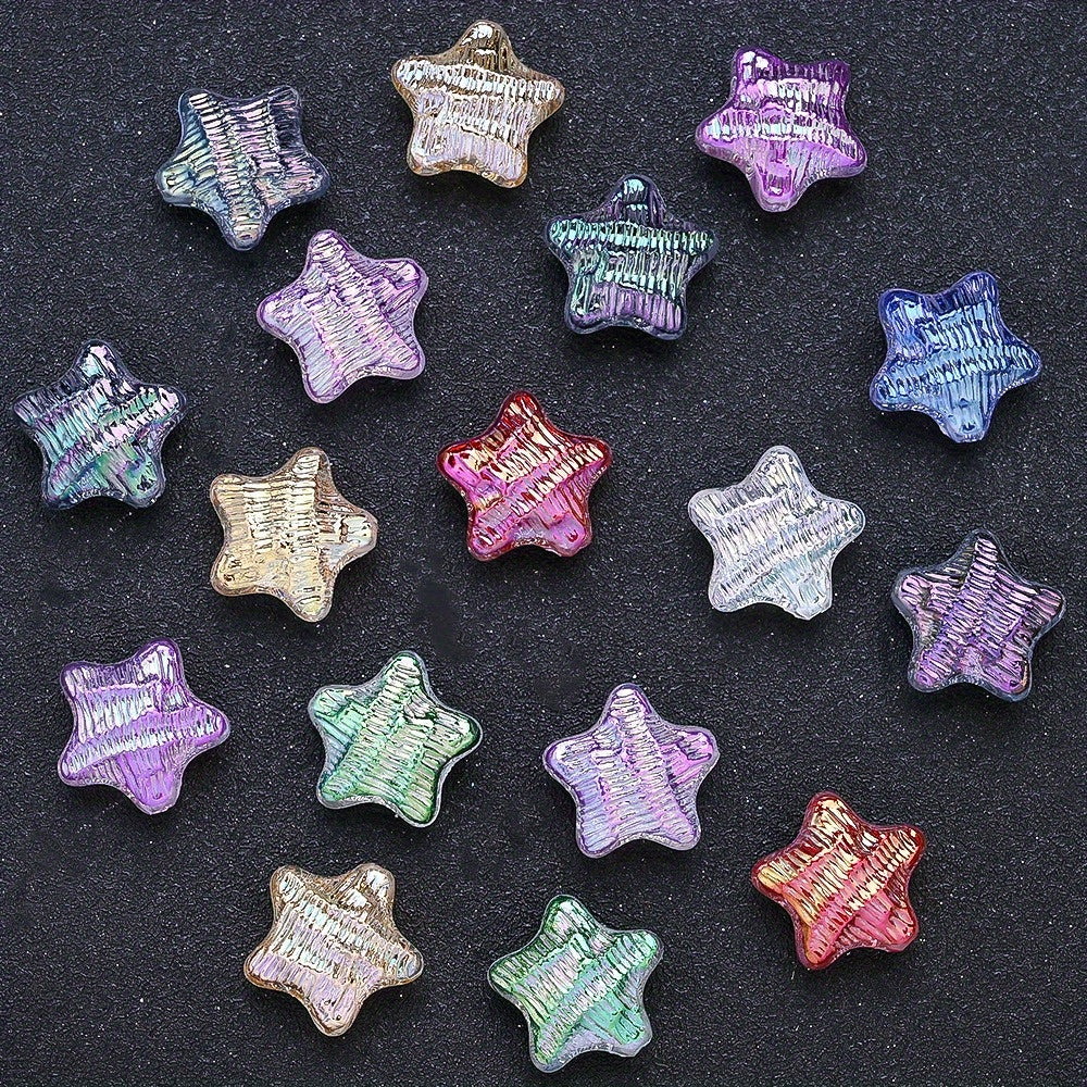 Pentagram Water Ripple Acrylic Beads
