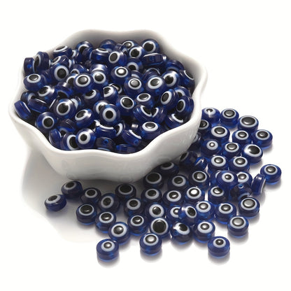 Blue Evil Eye Resin Beads