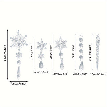 Christmas Snowflake Fawn Acrylic Beads Set
