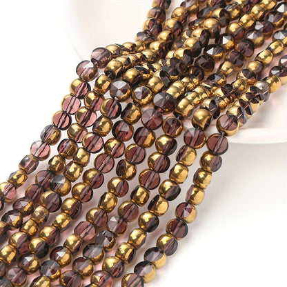 49PCS 6mm 16-Sided Faceted Glass Bead Set