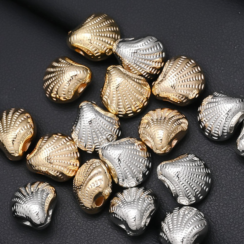 30pcs/set 11x12mm CCB Plastic Shell Beads