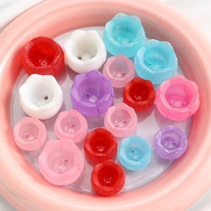 10/30-Piece Frosted Lily of the Valley Acrylic Beads