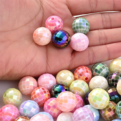 UV Faceted Round Acrylic Beads