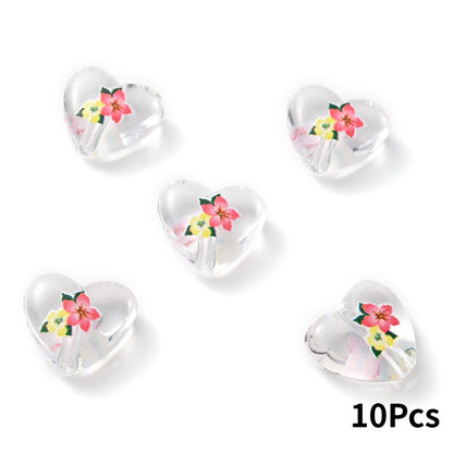 Transparent Acrylic Flower Beads