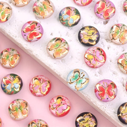 Butterfly Pattern Acrylic Beads