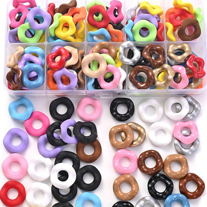 Glossy Matte Irregular Acrylic Beads