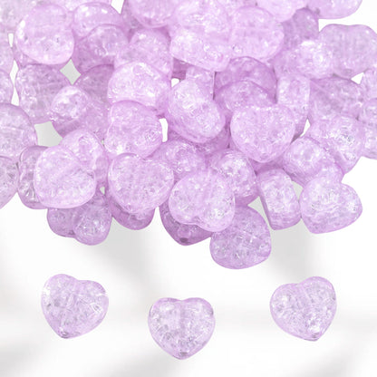 Acrylic Heart-Shaped Spacer Beads