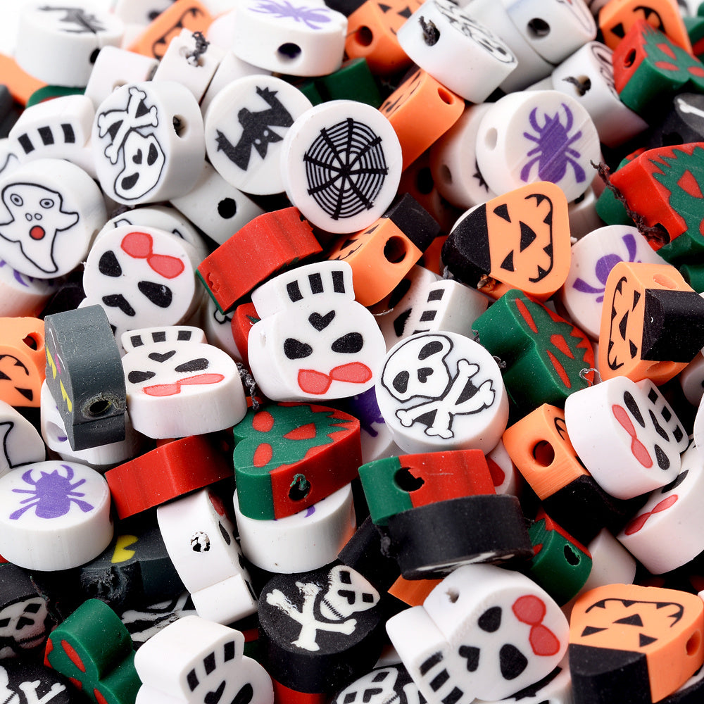 Halloween Polymer Clay Beads Set