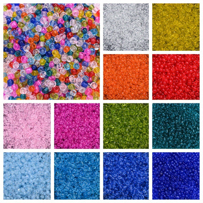 210PCS 4mm Clear Round Glass Spacer Beads