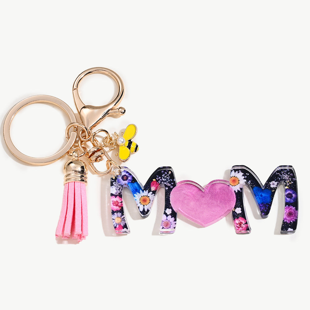 Golden Mom Bee Keychain Gift