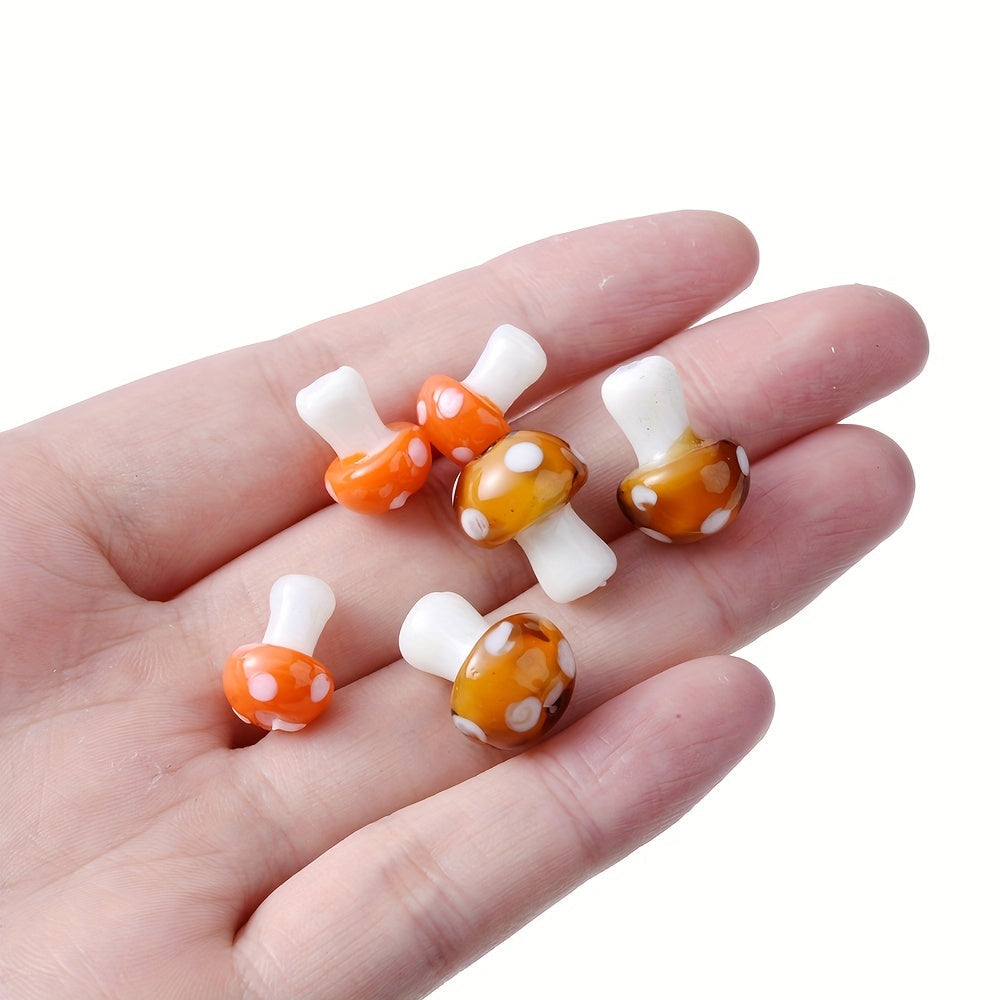 Mushroom Glass Beads