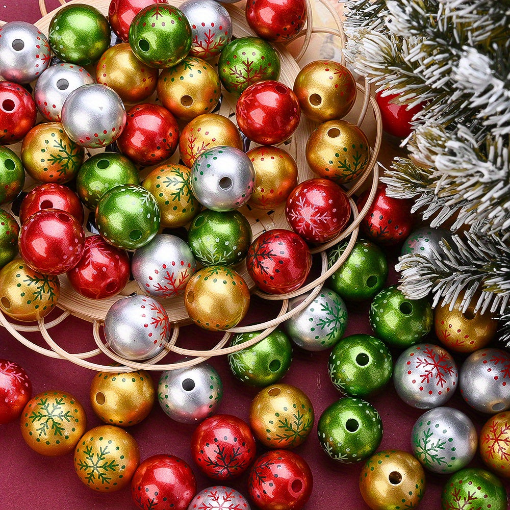 Christmas Snowflake Acrylic Beads