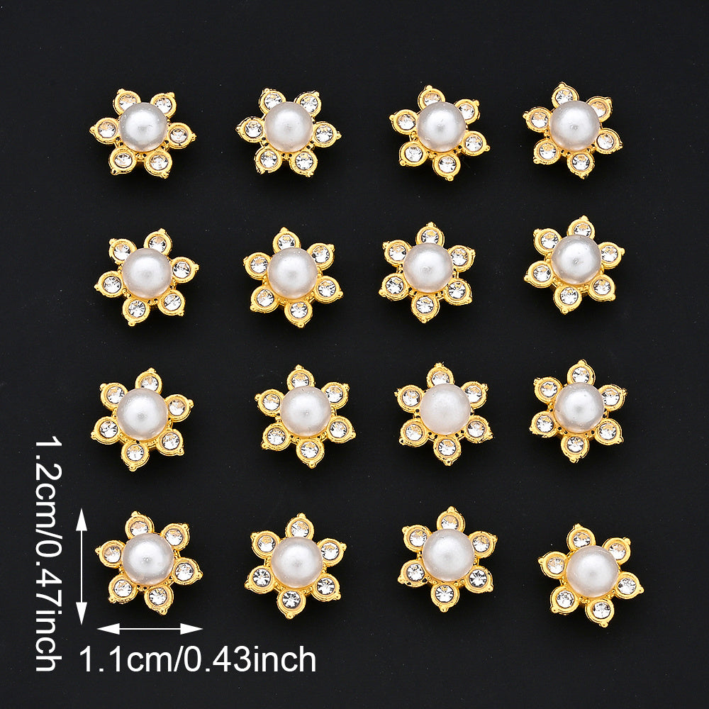 Hexagonal Artificial Pearl Bead Patches