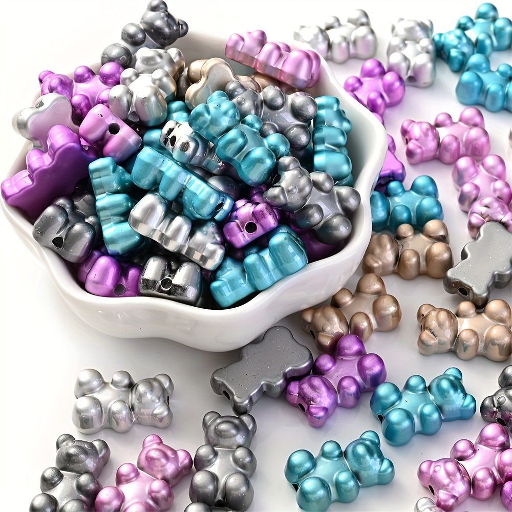 10PCS 18×11mm Bear Acrylic Bead Set