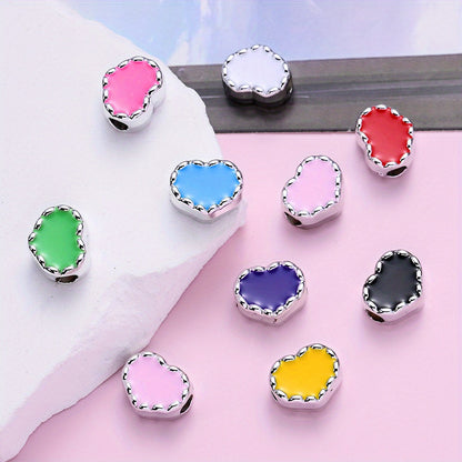 Stroke Heart Plastic Beads