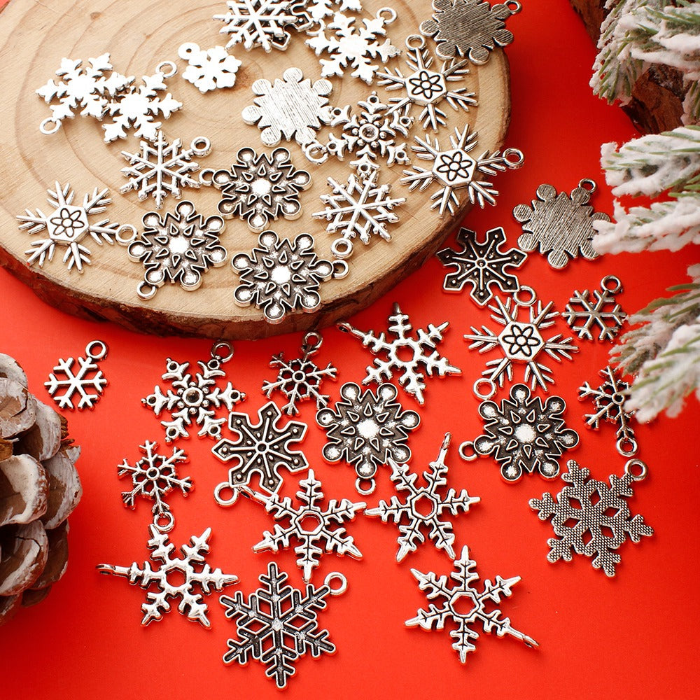 Hollow Snowflake Alloy Pendants