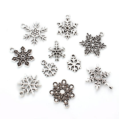 Hollow Snowflake Alloy Pendants