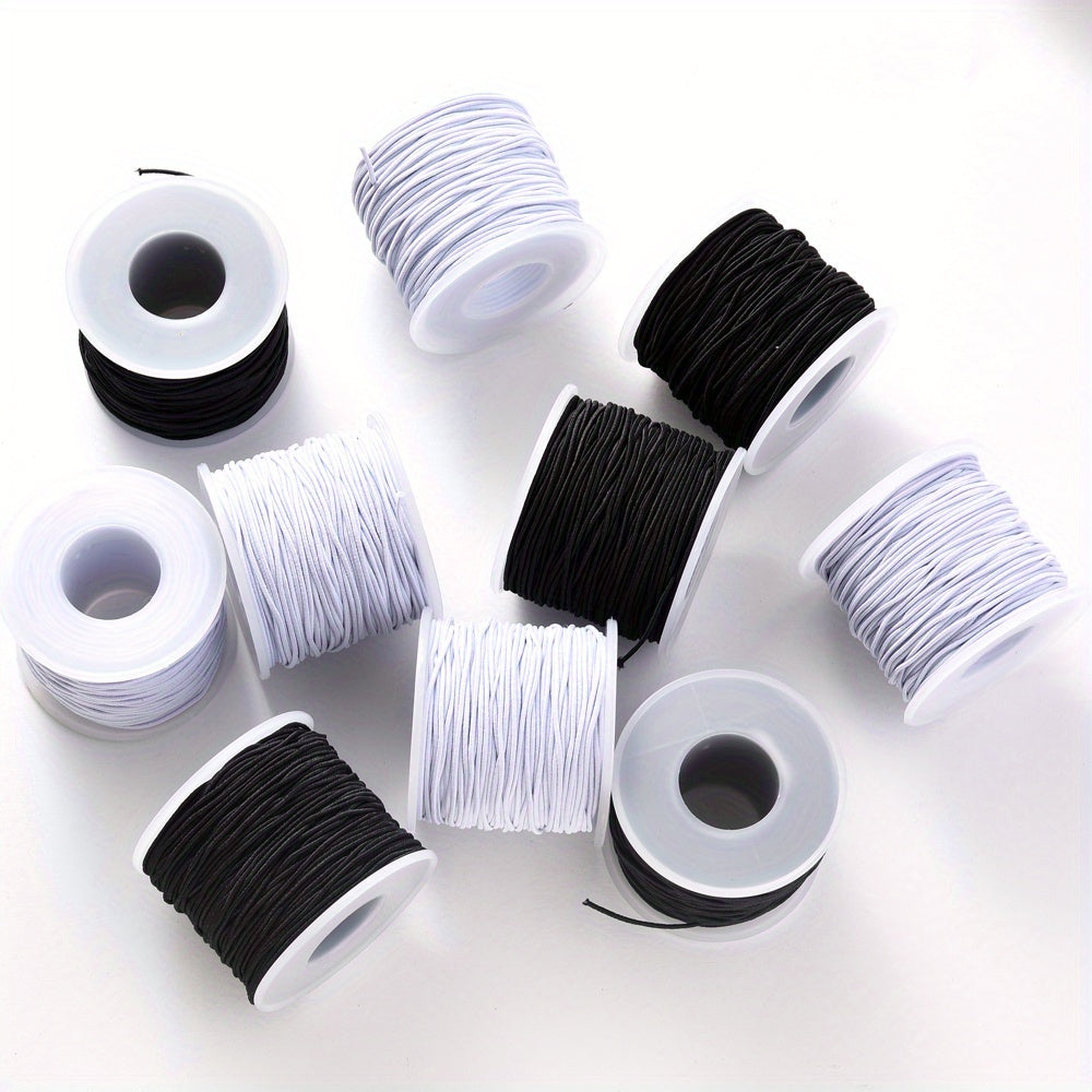 White Black Elastic Jewelry Cords