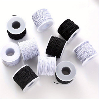 White Black Elastic Jewelry Cords