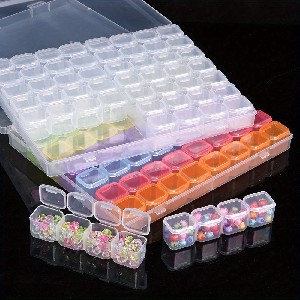 56-Grid Transparent Jewelry Storage Box